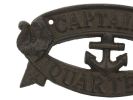Cast Iron Captains Quarters Sign 8"