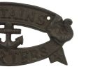 Cast Iron Captains Quarters Sign 8"