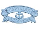 Cast Iron Captains Quarters Sign 8"