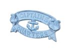 Cast Iron Captains Quarters Sign 8"