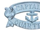 Cast Iron Captains Quarters Sign 8"