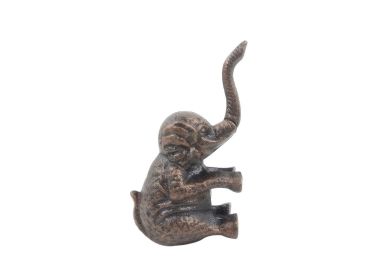 Cast Iron Elephant Metal Door Stop 8" (Finish: Rustic Copper)