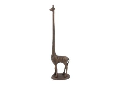 Cast Iron Giraffe Paper Towel Holder 19" (Finish: Rustic Copper)