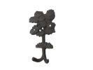 Cast Iron Oak Tree Decorative Metal Wall Hooks 6.5"