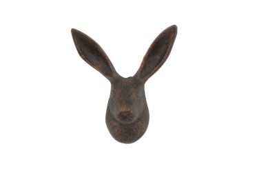 Cast Iron Decorative Rabbit Hook 5" (Finish: Rustic Copper)