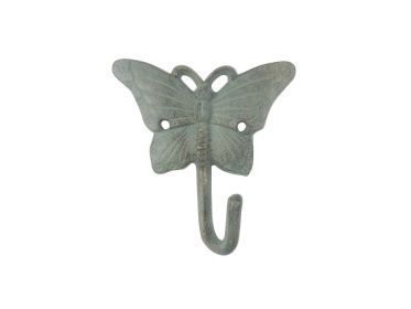 Cast Iron Butterfly Hook 6" (Finish: Seaworn Bronze)