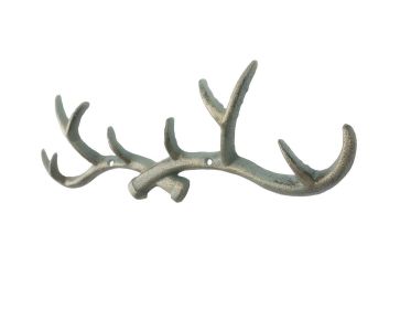 Cast Iron Antler Wall Hooks 15" (Finish: Antique Bronze)