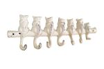 Cast Iron Cat Wall Hooks 13"