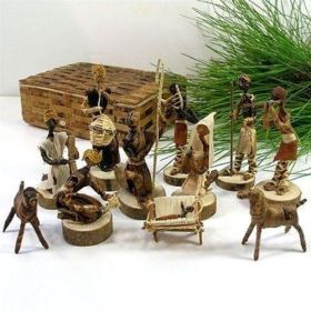 Banana Fiber Nativity Set - Esther Kariuki (Option: No Arch)