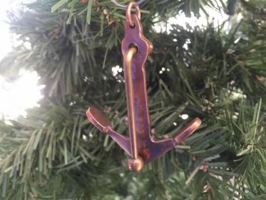 Admiralty Anchor Christmas Ornament 6" (Finish: Antique Copper)