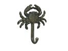 Cast Iron Wall Mounted Crab Hook 5"