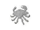 Cast Iron Decorative Crab with Six Metal Wall Hooks 7"