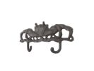 Cast Iron Decorative Crab Metal Wall Hooks 10.5"
