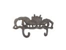 Cast Iron Decorative Crab Metal Wall Hooks 10.5"