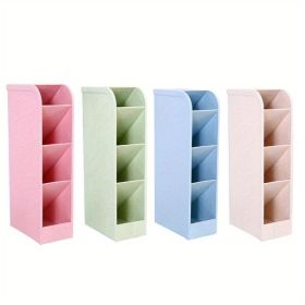 4pcs Multi-Functional Pen/Pencil Markers Holder, Diagonal Matte Pen Holder, Desk Desktop Storage Box, Stationery Rack Frosted Transparent (Color: Multi)