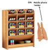 1pc Wooden Desk Organizer, Multi-Functional DIY Pen Holder, Pen Organizer For Desk, Desktop Stationary, Easy Assembly