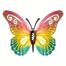 Vintage Iron Butterfly, Home Garden Themed Welcome Sign, Front Door Hanging Decor, Celebration Decor (Option: C)