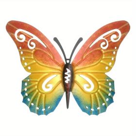 Vintage Iron Butterfly, Home Garden Themed Welcome Sign, Front Door Hanging Decor, Celebration Decor (Option: A)