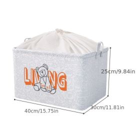 1pc Household Storage Box; Fabric Storage; Clothes Basket; Clothing Debris Box; Extra Large Wardrobe; Drawer Storage Box (Color: White, size: 40*30*25)