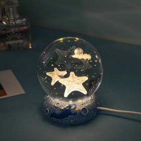 Stars And Seas; Ocean Series Crystal Ball Ornaments; Night Lights; Bedroom Desktop Decorations; Creative Birthday Gifts (Option: Starfish)