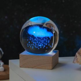 Cosmos Series Crystal Ball Night Lights; Milky Way; Moon; Desktop Bedroom Small Ornaments; Creative Valentine's Day Gifts Birthday Gifts (Option: 6cm Nimbus)