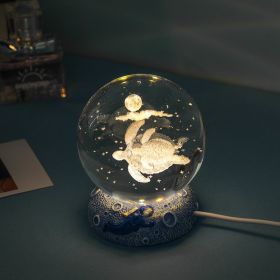 Stars And Seas; Ocean Series Crystal Ball Ornaments; Night Lights; Bedroom Desktop Decorations; Creative Birthday Gifts (Option: Sea Turtle)