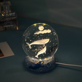 Stars And Seas; Ocean Series Crystal Ball Ornaments; Night Lights; Bedroom Desktop Decorations; Creative Birthday Gifts (Option: Whale)