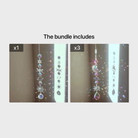 1pc; Colorful Crystals Suncatcher Hanging Sun Catcher With Chain Pendant Ornament Crystal Balls For Window Home Garden Christmas Day Party Wedding Dec (style: Planet Two+Planet Three*3)