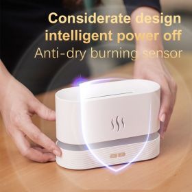 Aroma Diffuser Flame Light Mist Humidifier Aromatherapy Diffuser With Waterless Auto-Off Protection For Spa Home Yoga Office (Color: White Vapor)