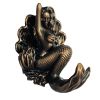Resin Lifelike Mermaid Sculpture Statue Mounted Towel Key Coat Wall Art Hanging Hook for Bathroom Bedroom Home Office
