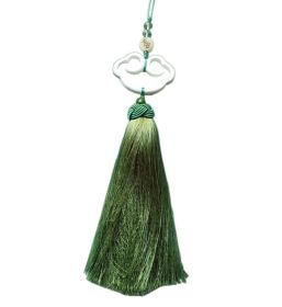 Chinese Style Clouds With Tassels Car Interior Hanging Ornaments For Wishful Blessing (Color: Green)
