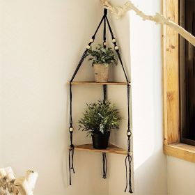 1pc,Boho Triangle Shelves Wall Decor - Plant Hanger, Candle Holder, and Home Decor for Living Room and Bedroom (Option: B)
