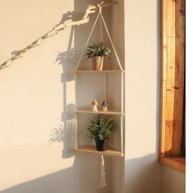 1pc,Boho Triangle Shelves Wall Decor - Plant Hanger, Candle Holder, and Home Decor for Living Room and Bedroom (Option: A)