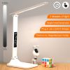 Multifunction LED Dimmable Desk Lamp with Digital Clock Date Temperature - USB Cable