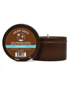 Hemp Seed 3 In 1 Suntouched Round Massage Oil Candle 6 Ounce in Tin (Scent: Sunsational)