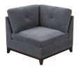 Modular Living Room Furniture Corner Wedge Chenille Fabric 1pc Cushion Wedge Sofa Couch. - as Pic