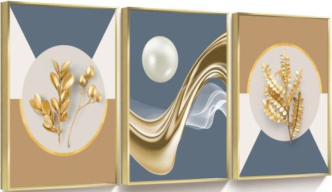 Framed Canvas Wall Art Oil Paintings Impressionism Aesthetic Prints Canvas Paintings for Living Room Bedroom Office Home; 3 Panels (size: 16x24)