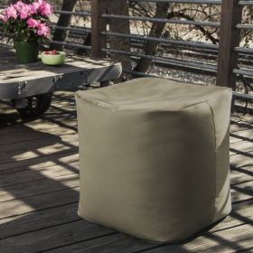 Jaxx Luckie Outdoor Patio Bean Bag Ottoman (Color: Taupe)