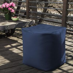 Jaxx Luckie Outdoor Patio Bean Bag Ottoman (Color: Navy)
