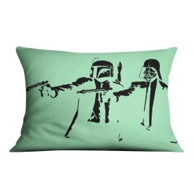 Banksy Pulp Fiction Star Wars Green Cushion (Insert: Without Insert, size: 18" X 18")