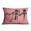 Banksy Pulp Fiction Star Wars Red Cushion