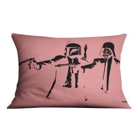 Banksy Pulp Fiction Star Wars Red Cushion (Insert: Without Insert, size: 20" X 20")