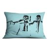Banksy Pulp Fiction Star Wars Light Blue Cushion