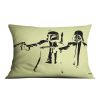 Banksy Pulp Fiction Star Wars Yellow Cushion