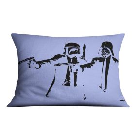 Banksy Pulp Fiction Star Wars Blue Cushion (Insert: Without Insert, size: 18" X 18")