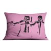 Banksy Pulp Fiction Star Wars Pink Cushion