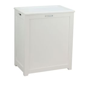 Oceanstar Storage Laundry Hamper, Rectangular (Color: White)