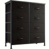 Dresser for Bedroom with 8 Drawers Tall Dresser & Chest of Drawers Fabric Dresser with Wood Top and Sturdy Steel Frame