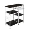 3-Tier Industrial Kitchen Baker's Rack Utility Microwave Oven Stand Storage Cart Workstation Shelf, Vintage
