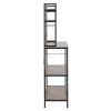 5-Tier Kitchen Bakers Rack with 10 S-Shaped Hooks, Industrial Microwave Oven Stand